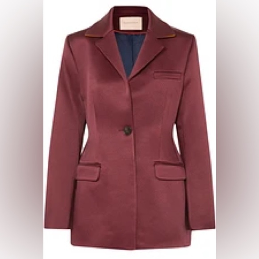 Roksanda Satin Blazer in Plum